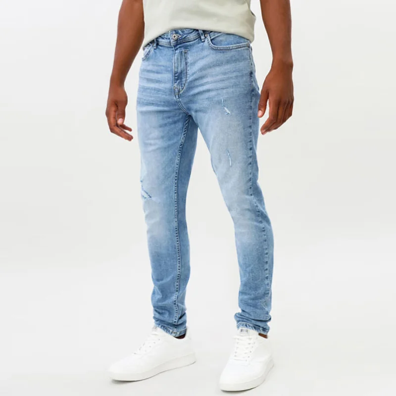 LF - Men 'Light Blue' Premium Comfort Skinny Fit Jeans DM693