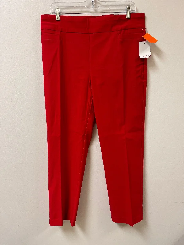 Pants Leggings By Kim Rogers In Red, Size: 14