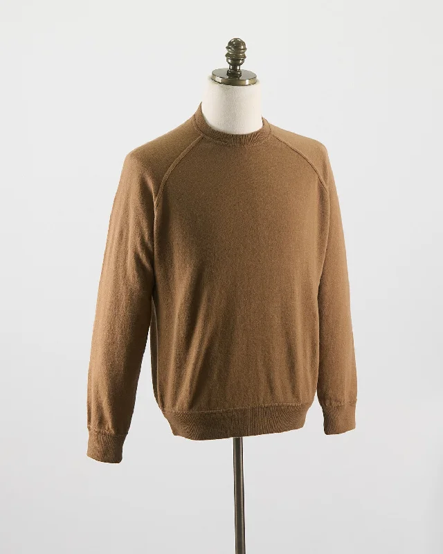 Wardrobe Staple Cashmere Blend Raglan Crewneck Casual Sweater