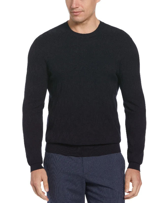 Tech Knit Stitch Crew Neck Sweater