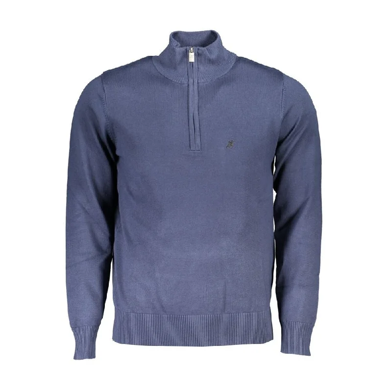 U.S. Grand Polo Elegant Blue Half-Zip Men's Sweater