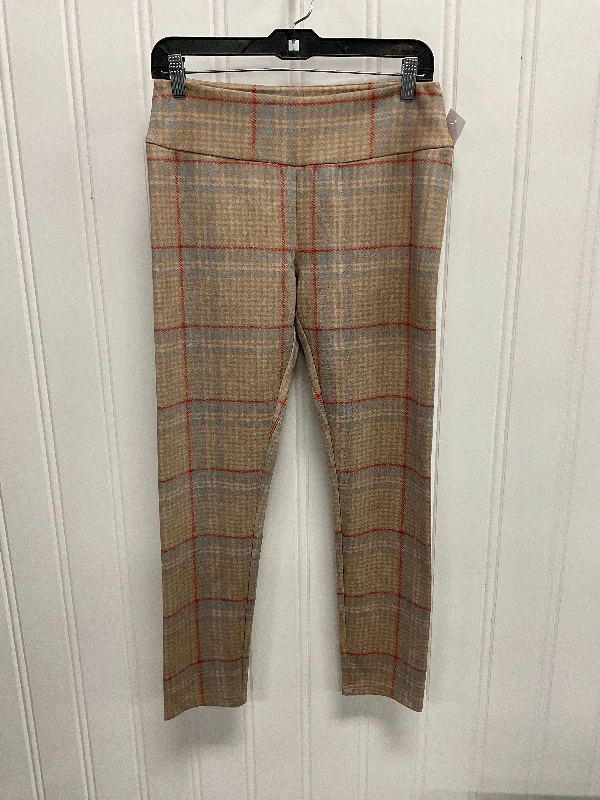 Pants Leggings By Cmb In Plaid Pattern, Size: M