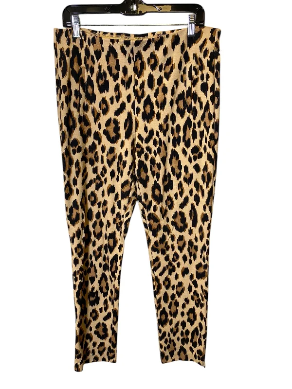 Pants Leggings By Chicos In Animal Print, Size: M