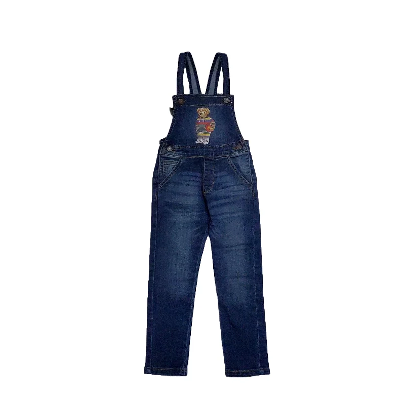 NB - Kids 'Blue' Animal Printed Denim Dungaree NB201