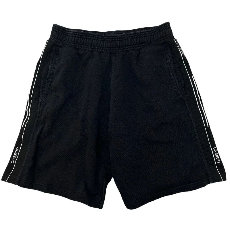 Men's Logo Stripe Shorts Black Size S