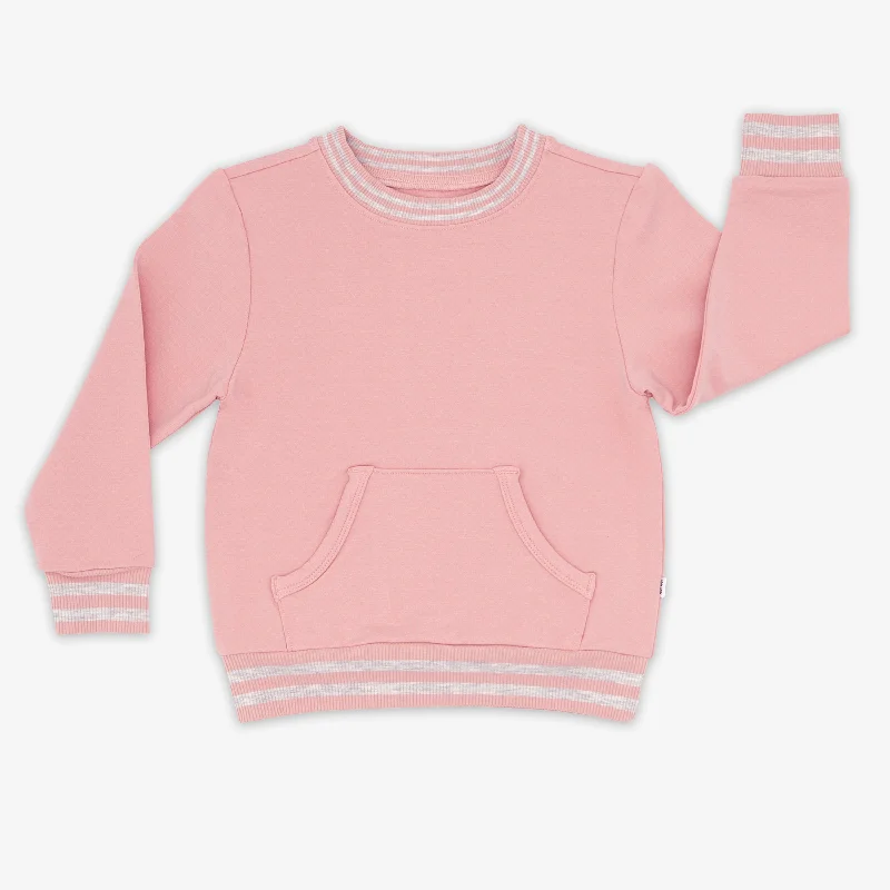 Mauve Blush Pocket Crewneck