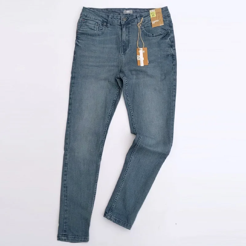 MX - Men 'Medium Blue' Carrot Fit Stretch Jeans MX746