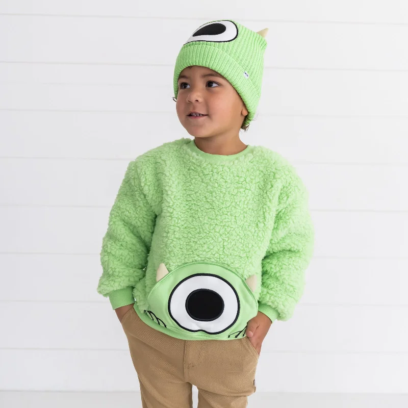 Disney Monsters, Inc. Mike Wazowski Sherpa Pocket Crewneck