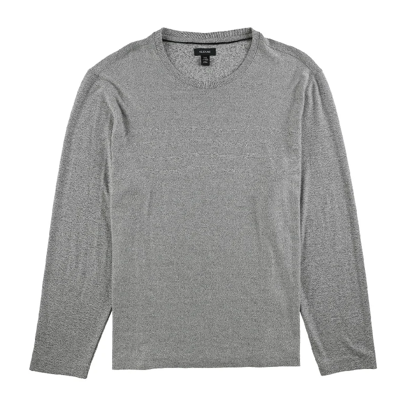 Alfani Mens Textured Pattern Pullover Sweater, Grey, 3XL