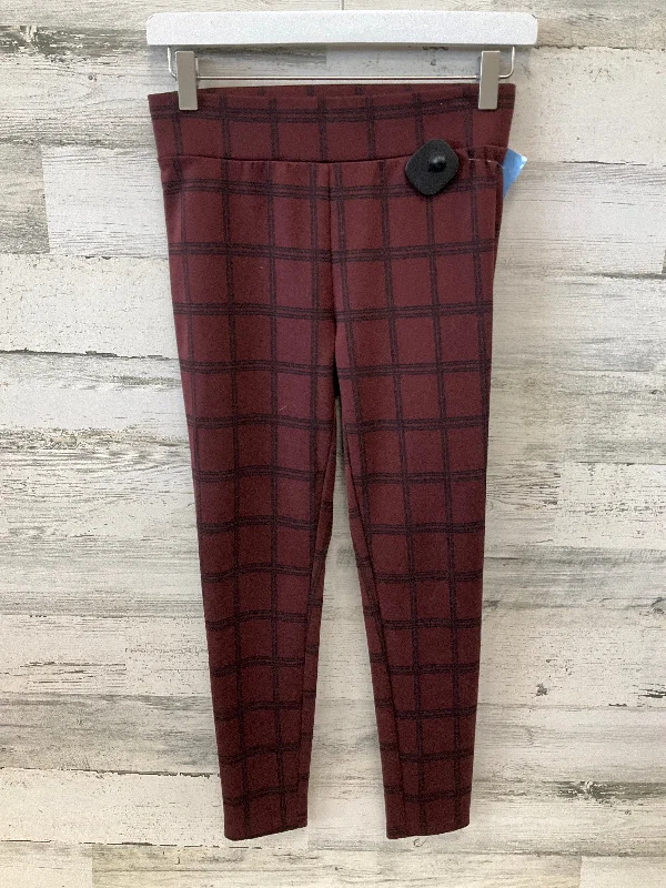 Pants Leggings By Loft In Plaid Pattern, Size: Xsp