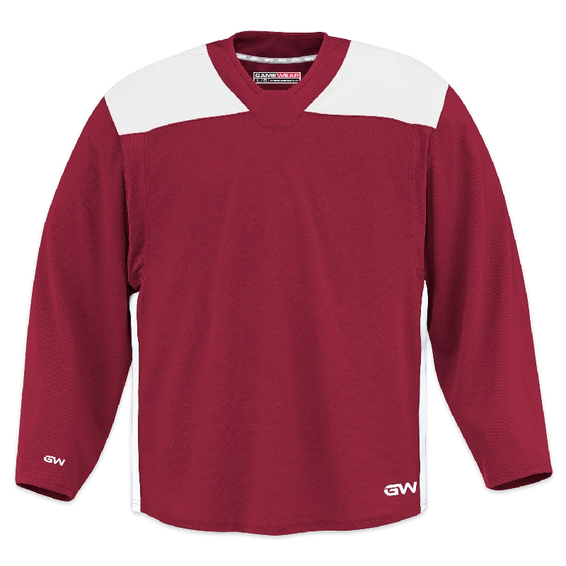 GameWear GW6500 ProLite Series Junior Hockey Practice Jersey - Crimson / White