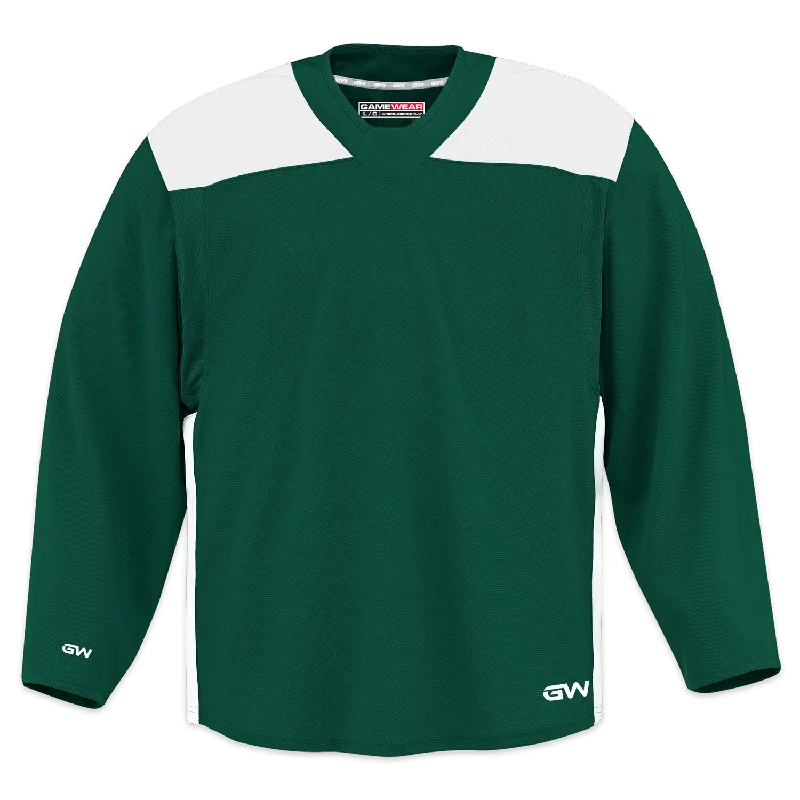 GameWear GW6500 ProLite Series Junior Hockey Practice Jersey - Dark Green / White