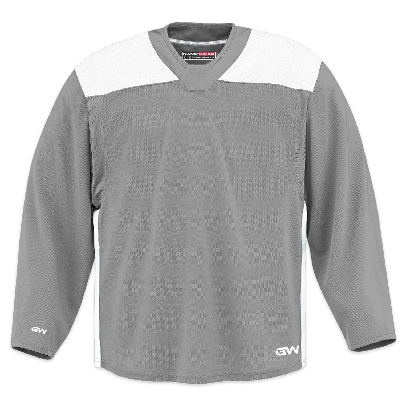 GameWear GW6500 ProLite Series Junior Hockey Practice Jersey - Grey / White