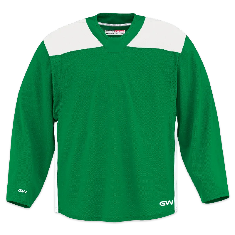 GameWear GW6500 ProLite Series Junior Hockey Practice Jersey - Kelly Green / White