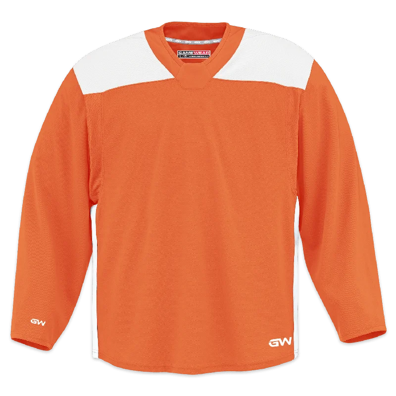 GameWear GW6500 ProLite Series Junior Hockey Practice Jersey - Orange / White