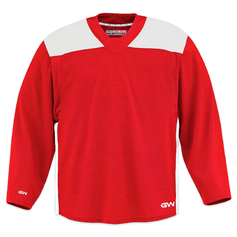 GameWear GW6500 ProLite Series Junior Hockey Practice Jersey - Red / White