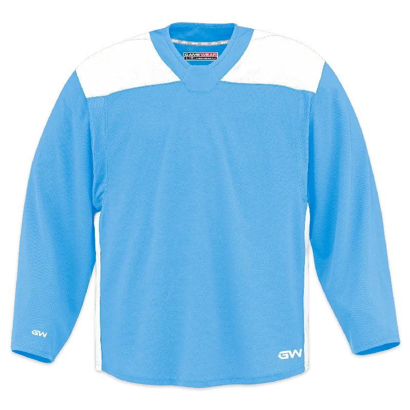 GameWear GW6500 ProLite Series Junior Hockey Practice Jersey - Sky Blue / White