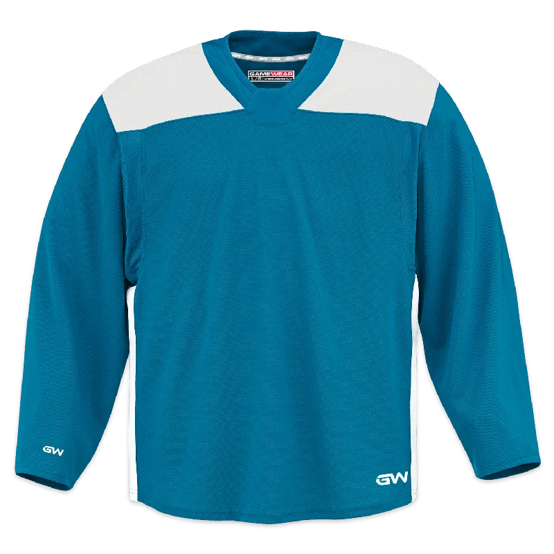 GameWear GW6500 ProLite Series Junior Hockey Practice Jersey - Turquoise / White