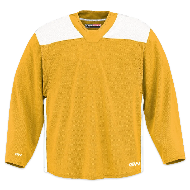 GameWear GW6500 ProLite Series Junior Hockey Practice Jersey - Yellow / White