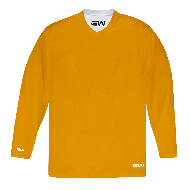 GameWear GW7500 ProLite Series Reversible Junior Hockey Practice Jersey - Yellow / White