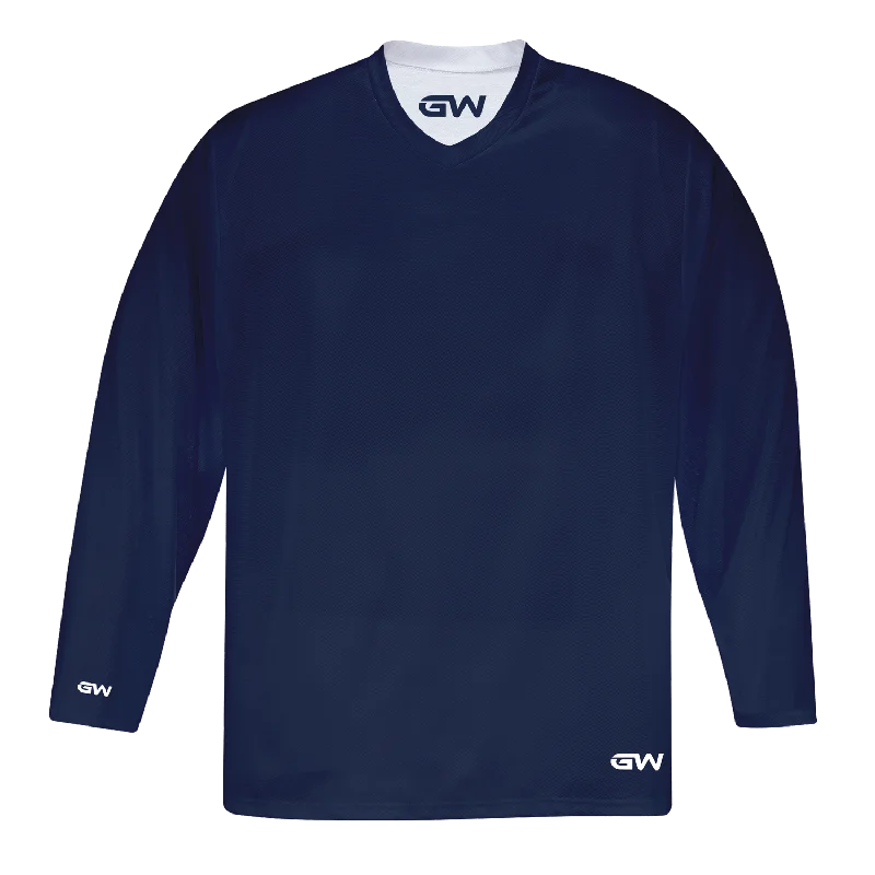 GameWear GW7500 ProLite Series Reversible Senior Hockey Practice Jersey - Navy / White