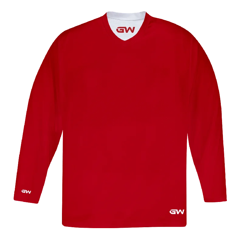 GameWear GW7500 ProLite Series Reversible Senior Hockey Practice Jersey - Red / White