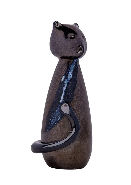 Irish Glass Black Cat