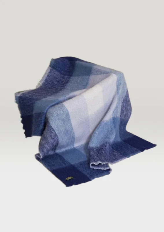 John Hanly Mohair Throw | Blue Navy