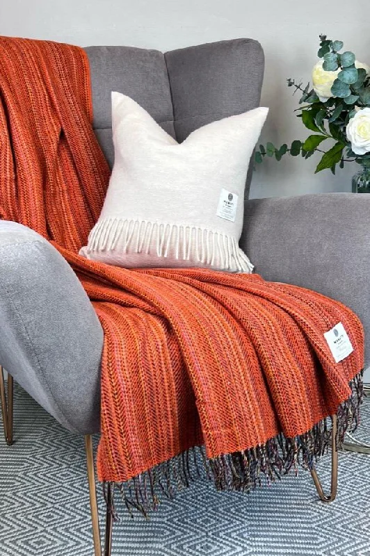 Mcnutt Tweed Blanket | Tangerine Heritage