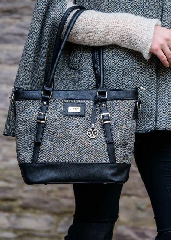 Mucros Gray Herringbone Kelly bag