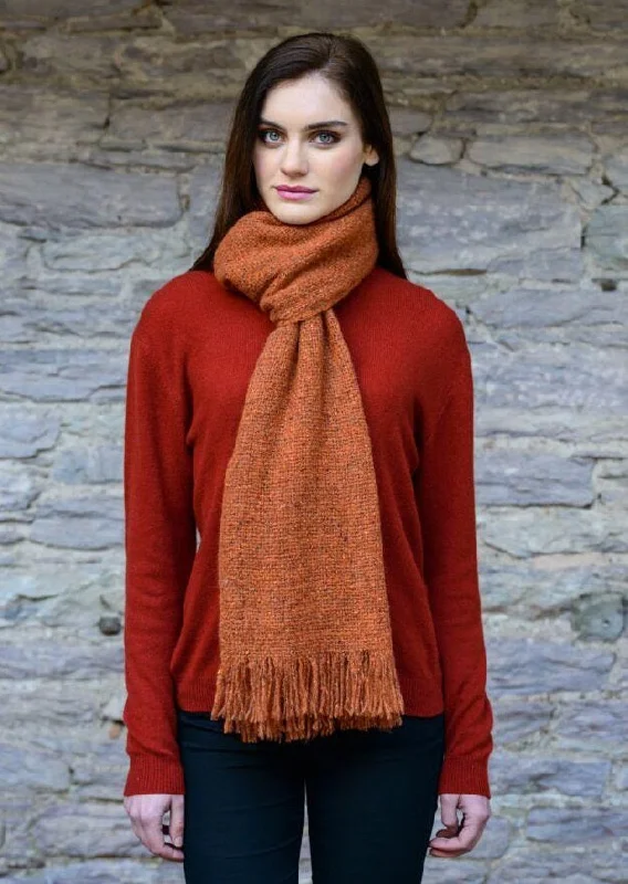 Mucros Islander Scarf | Orange Rust