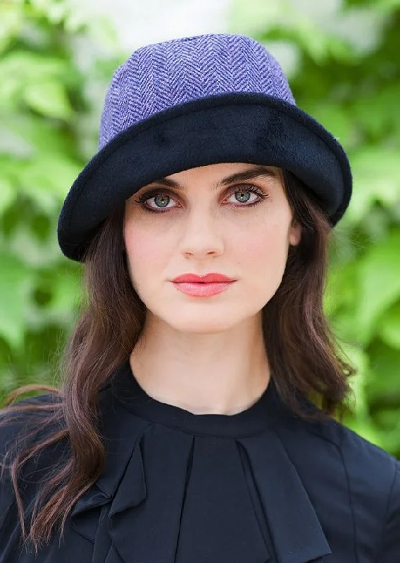 Mucros Clodagh Hat | Purple Herringbone