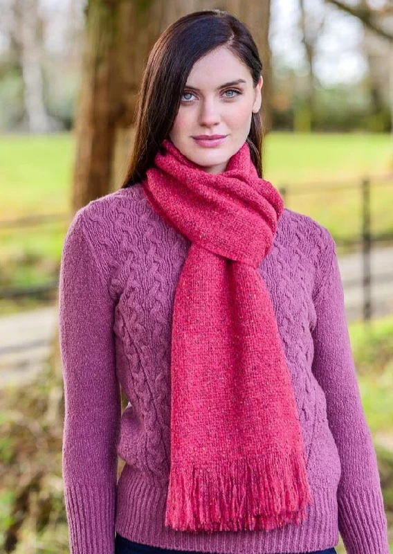 Mucros Islander Scarf | Raspberry