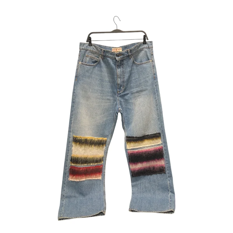 MARNI/Pants/36/Denim/BLU/Stripe/mohair patch