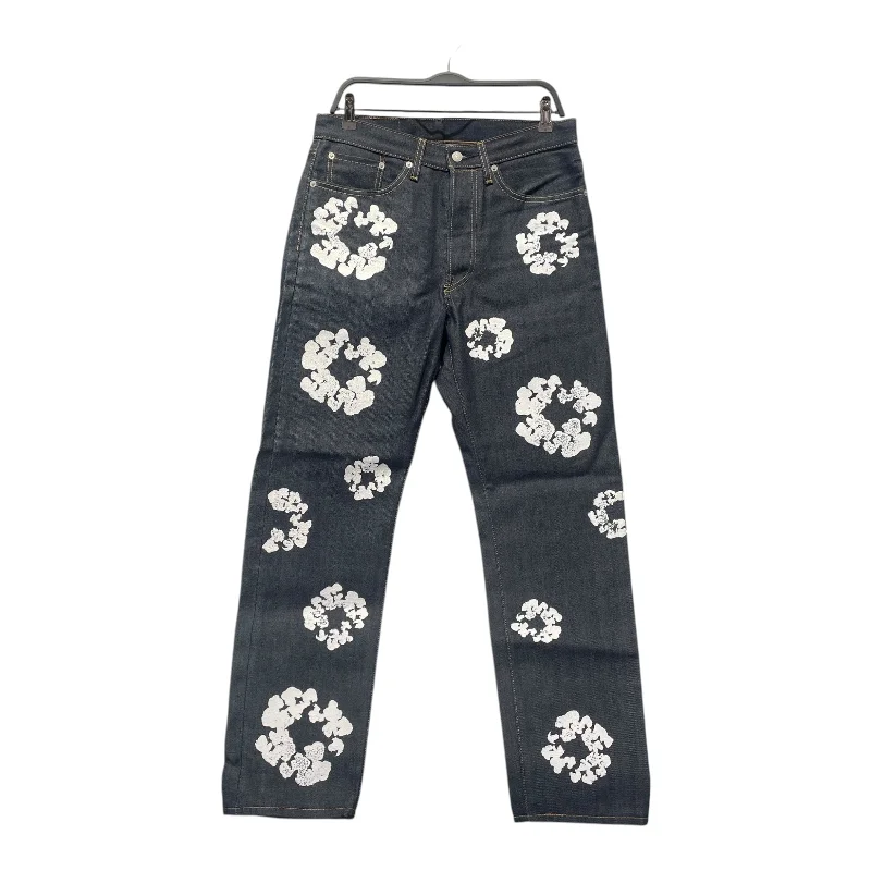 DENIM TEARS/Levi's/Pants/32/Denim/IDG/All Over Print/501