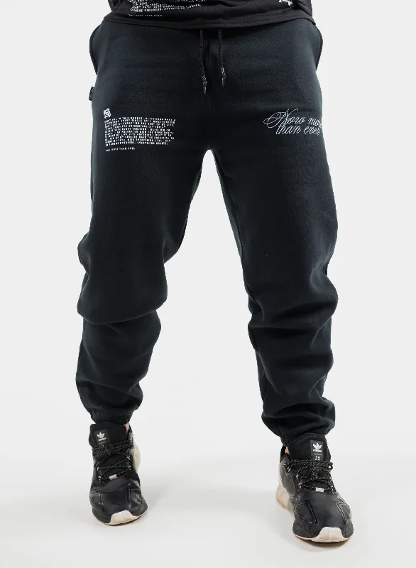 MORE THAN EVER CHAMP JOGGERS - BLACK