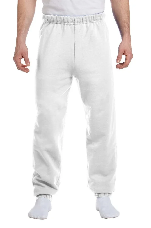 Jerzees Mens NuBlend Pill Resistant Fleece Sweatpants - White